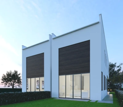 Modern Two Story Home Side by Side